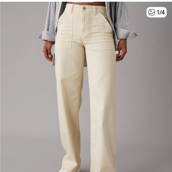 American Eagle Outfitters Pants - NWT American Eagle Outfitters Super High-Rise Baggy Wide Leg STRETCH 25W